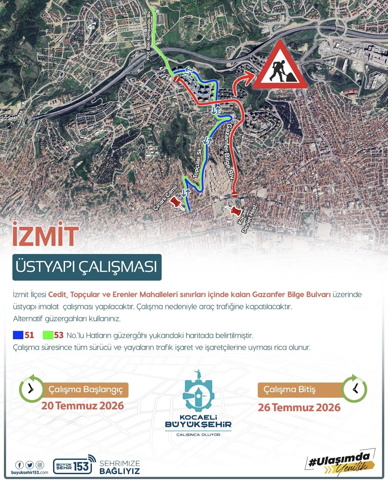 Gazanfer Bilge Bulvarı Trafiğe Kapatılacak (2)