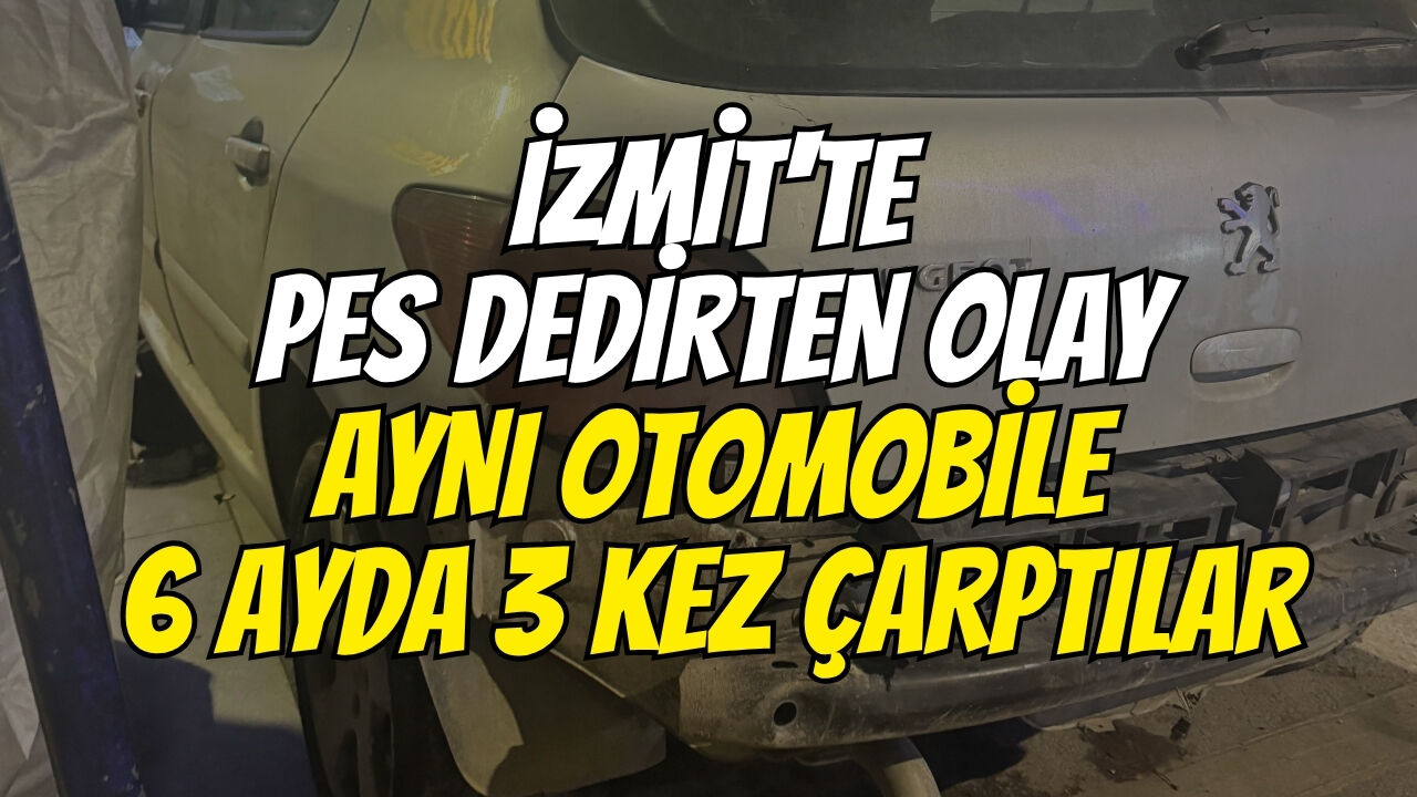 İzmi̇t'te Pes Dedi̇rten Olay Ayni Otomobi̇le 6 Ayda 3 Kez Çarptilar
