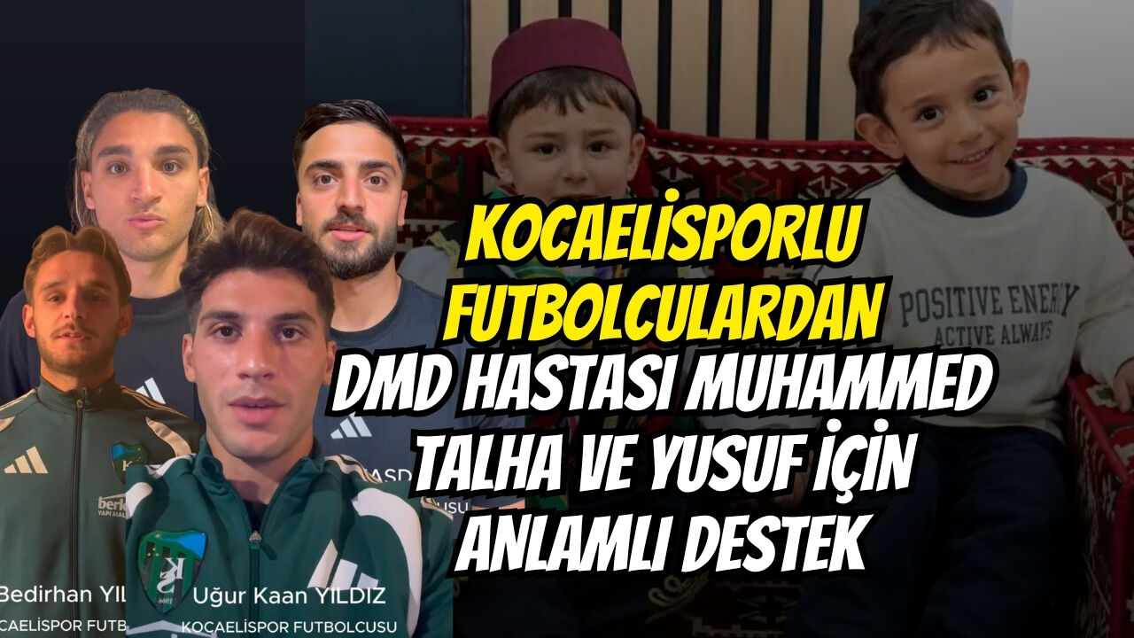 Kocaeli̇sporlu Futbolculardan Dmd Hastasi Muhammed Talha Ve Yusuf İçi̇n Anlamli Destek