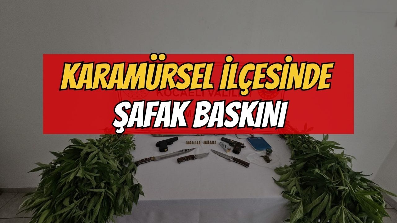 Karamürsel'de uyuşturucu ve cephanelik operasyonu