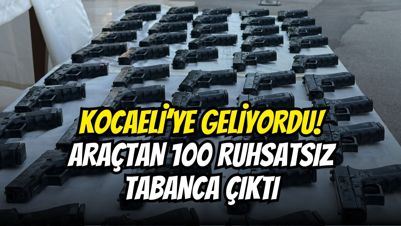 Kocaeli̇’ye Geli̇yordu Araçtan 100 Ruhsatsiz Tabanca Çikti