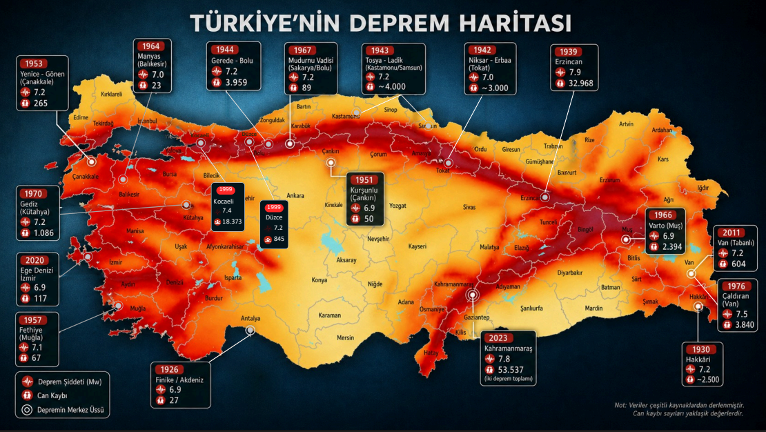 Türkiye Nin Deprem Haritası