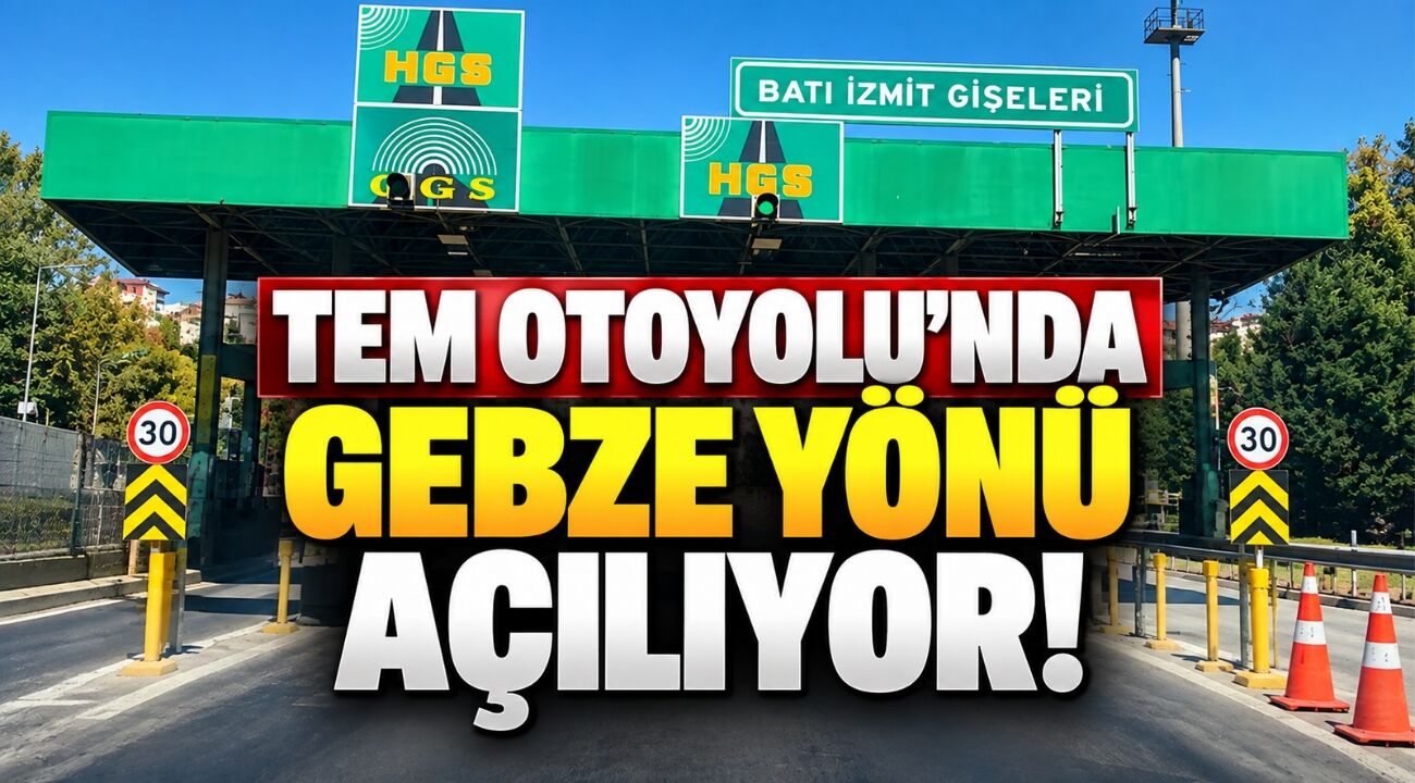 Kocaeli TEM Otoyolu’nda Gebze yönü açılıyor