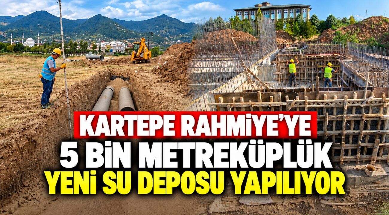 Kartepe Rahmiye’ye 5 bin metreküplük yeni su deposu yapılıyor