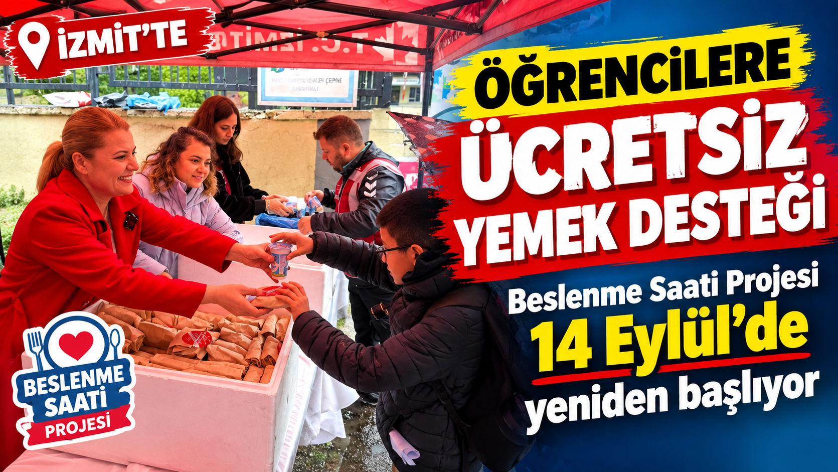 İzmit'te öğrencilere ücretsiz yemek desteği: Beslenme Saati Projesi 14 Eylül'de yeniden başlıyor