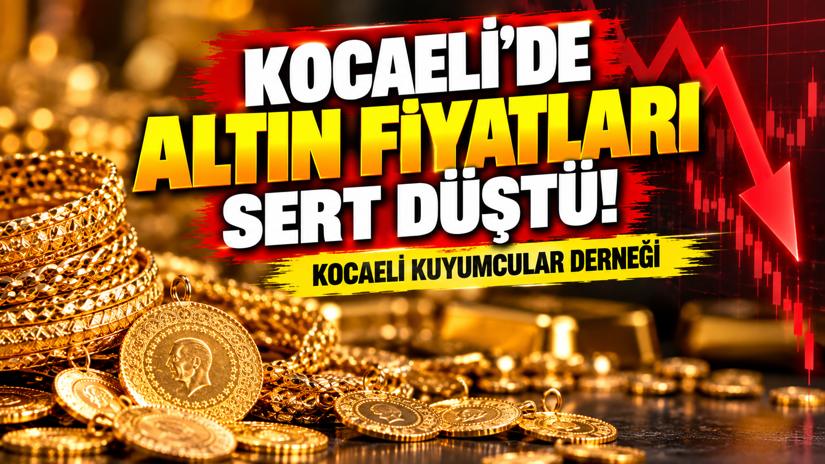 Kocaeli’de altın fiyatları sert düştü! Gram ve çeyrek altın ne kadar oldu?