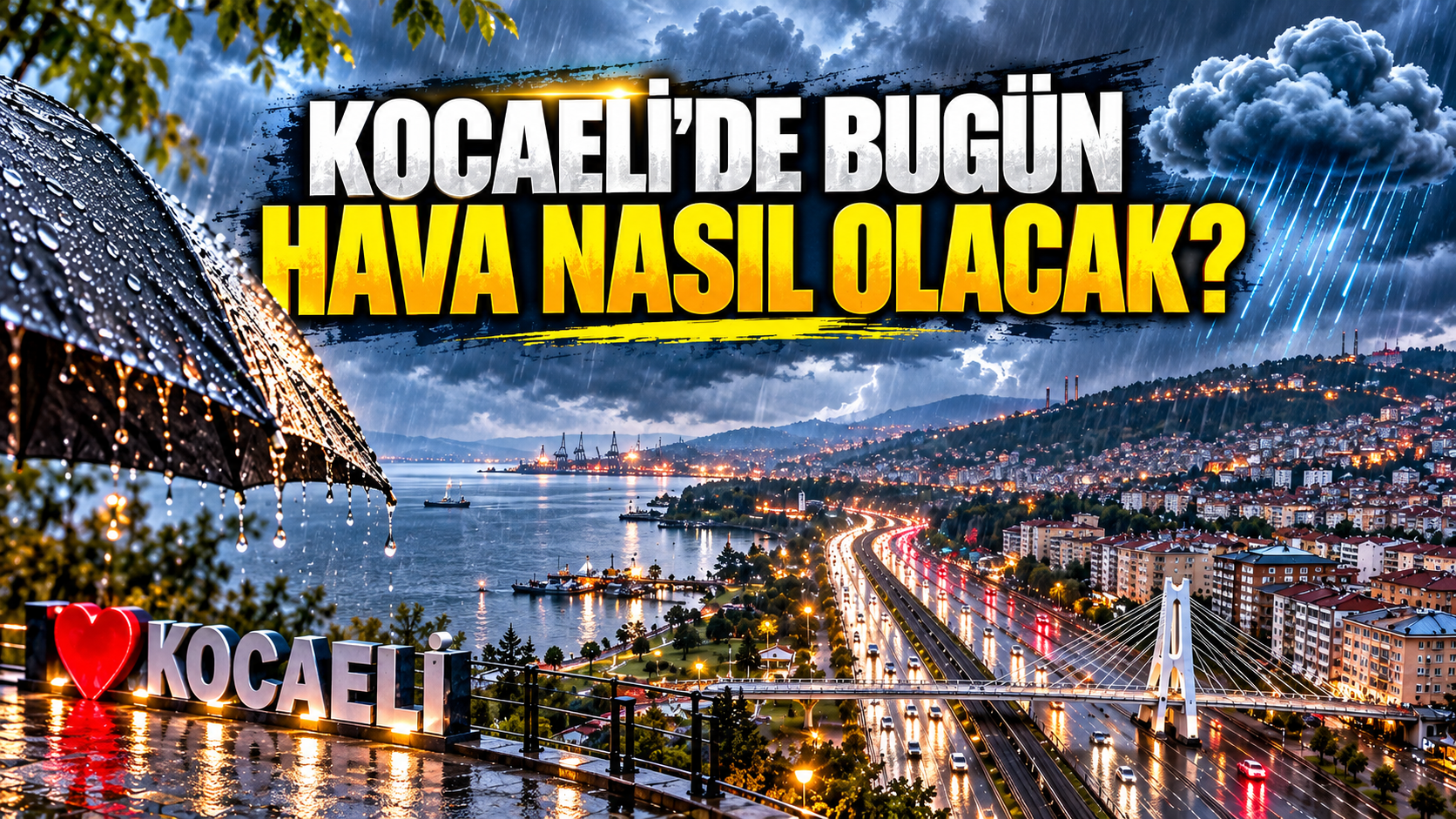 Kocaeli’de hava serinledi: Yağmurla birlikte sıcaklık düştü