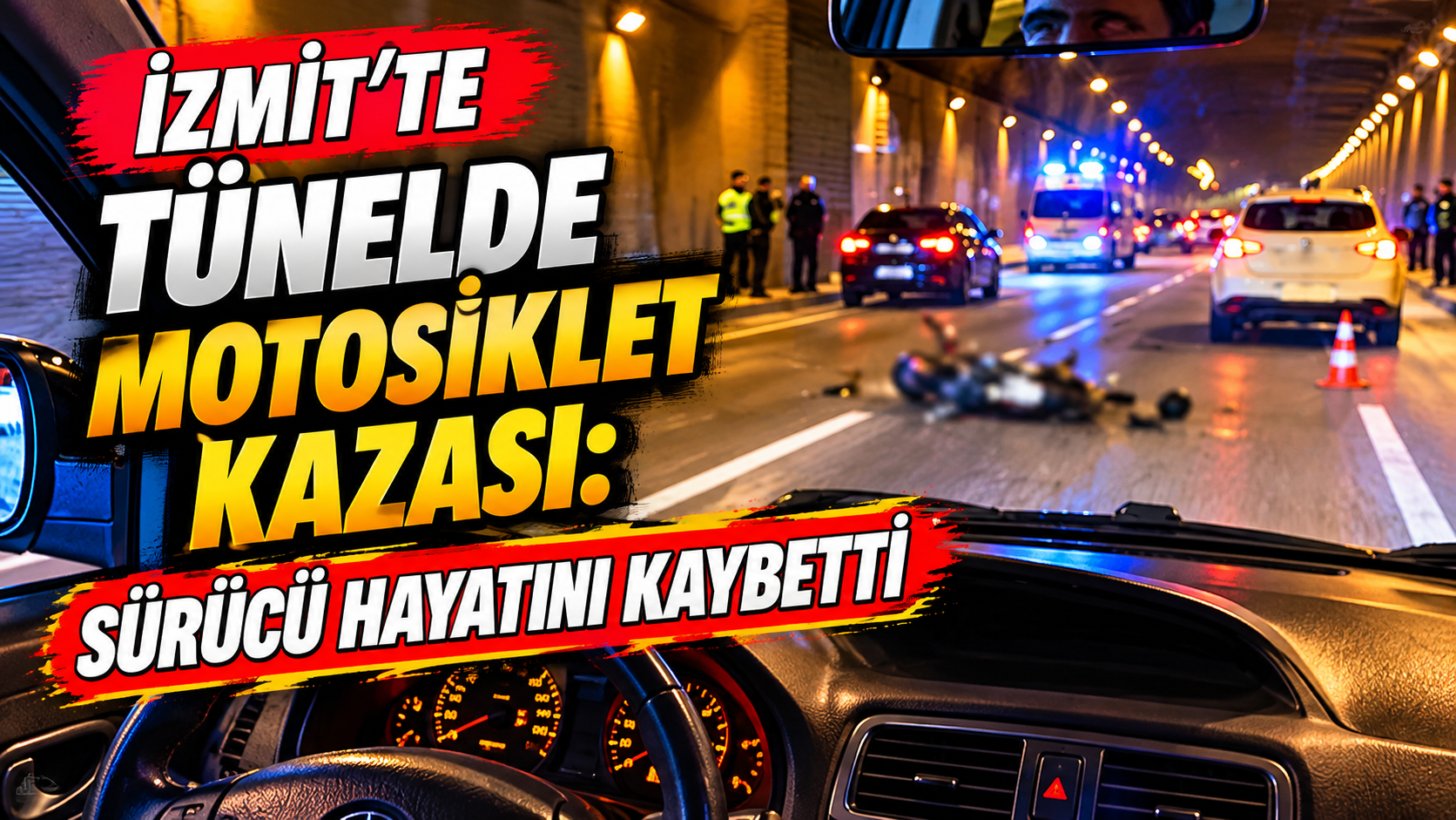 İzmit’te tünelde motosiklet kazası: Sürücü hayatını kaybetti