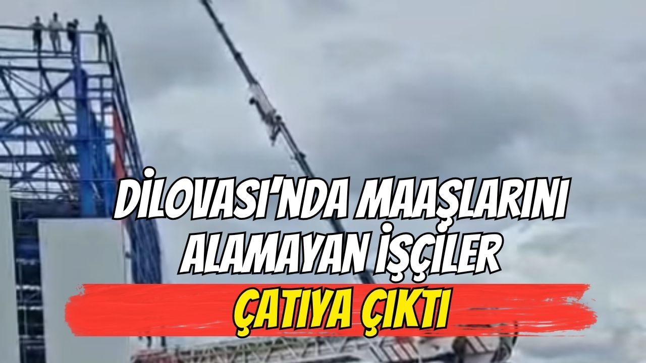 Dilovası’nda maaşlarını alamayan işçiler çatıya çıktı