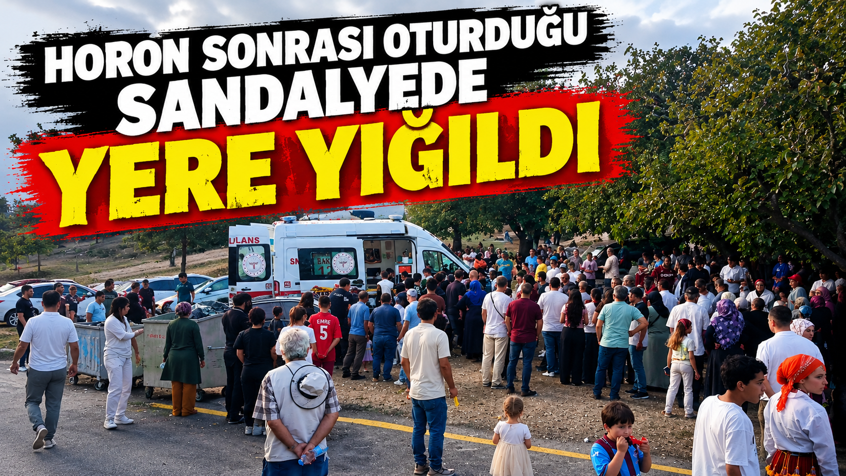 Horon sonrası oturduğu sandalyede yere yığıldı