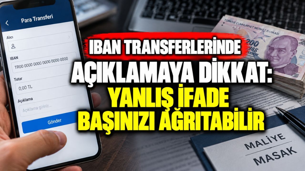 IBAN transferlerinde açıklamaya dikkat: Yanlış ifade başınızı ağrıtabilir