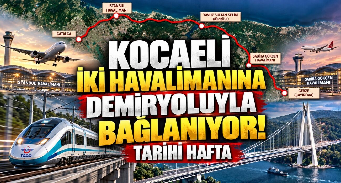 Kocaeli İki Havalimanına Demiryoluyla Bağlanıyor! Tarihi Hafta