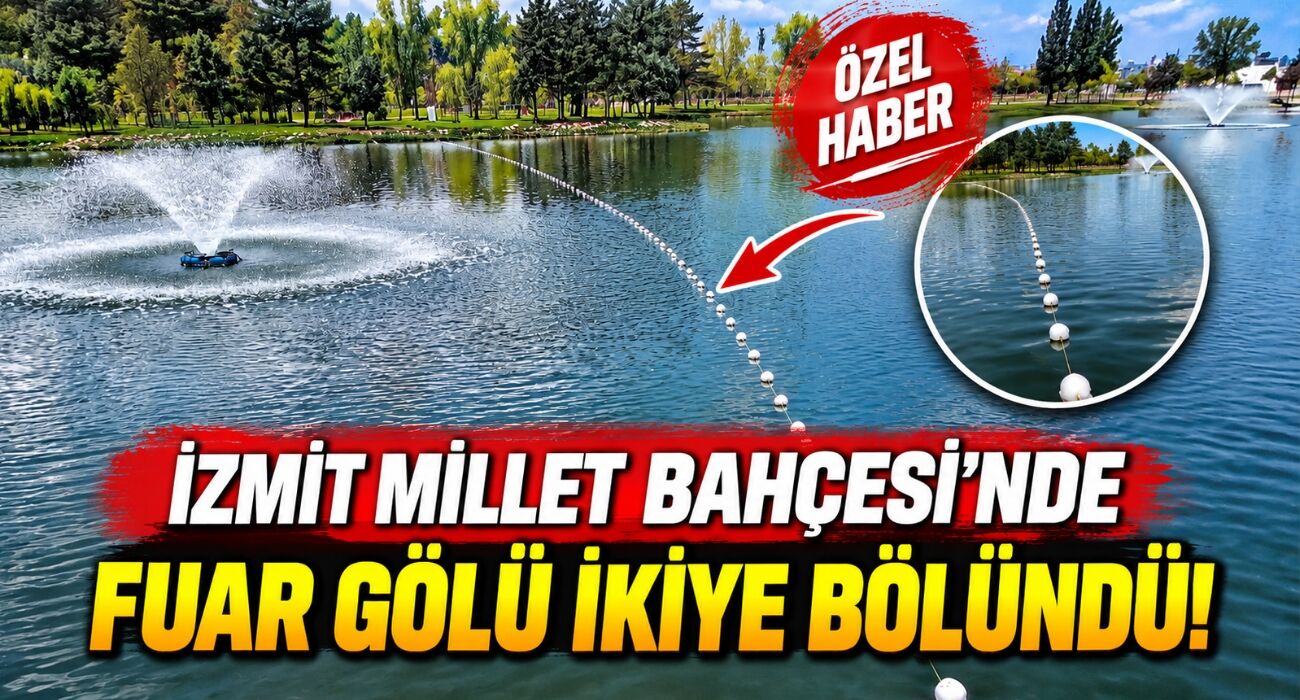 İzmit Millet Bahçesi’nde Fuar Gölü İkiye Bölündü
