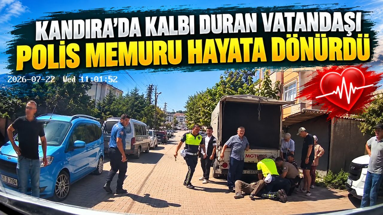 Kandıra’da kalbi duran vatandaşı polis memuru hayata döndürdü