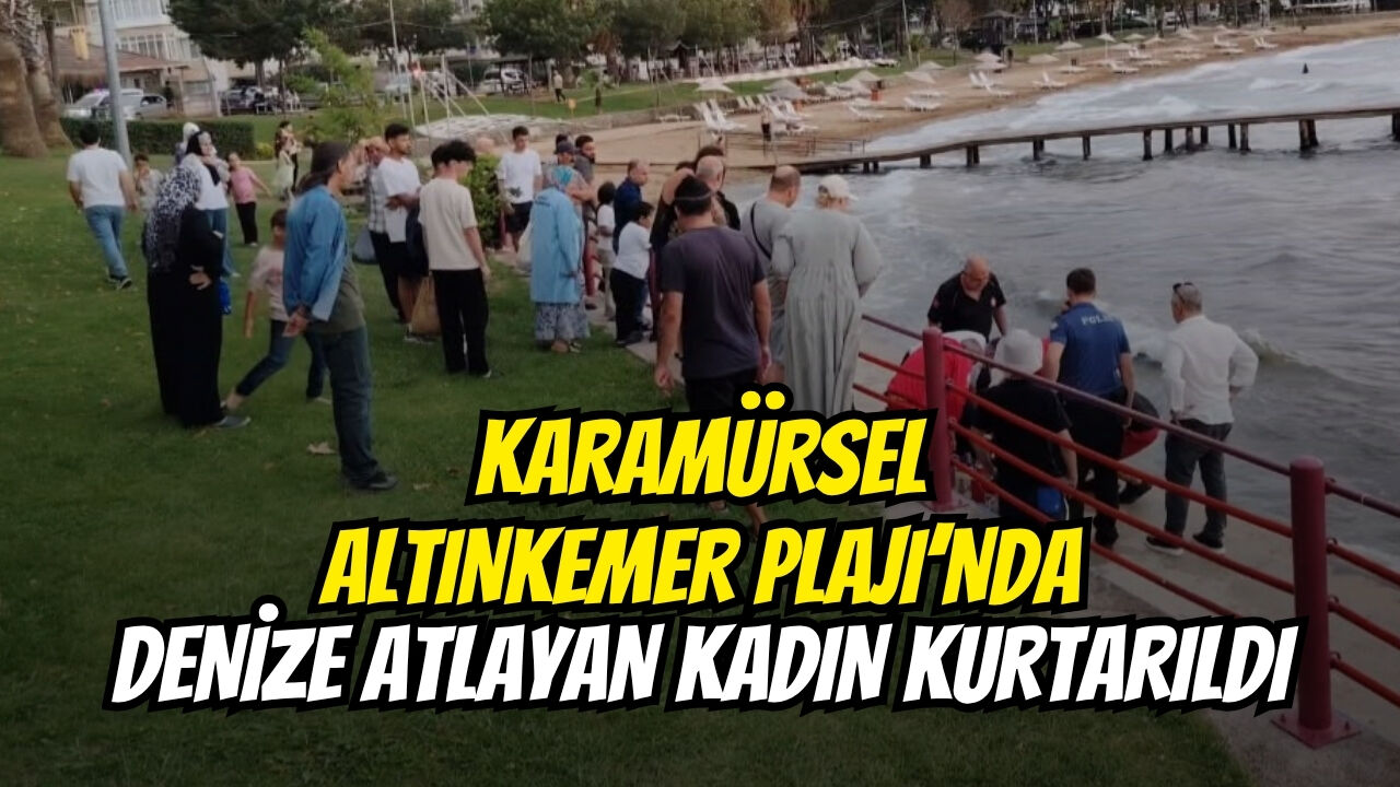 Karamürsel Altinkemer Plaji’nda Deni̇ze Atlayan Kadin Kurtarildi