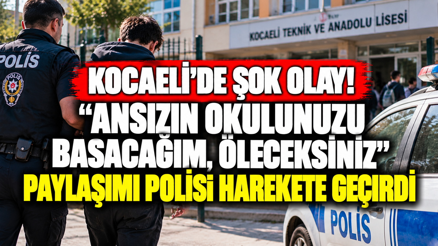 Kocaeli’de okulda tehdit alarmı