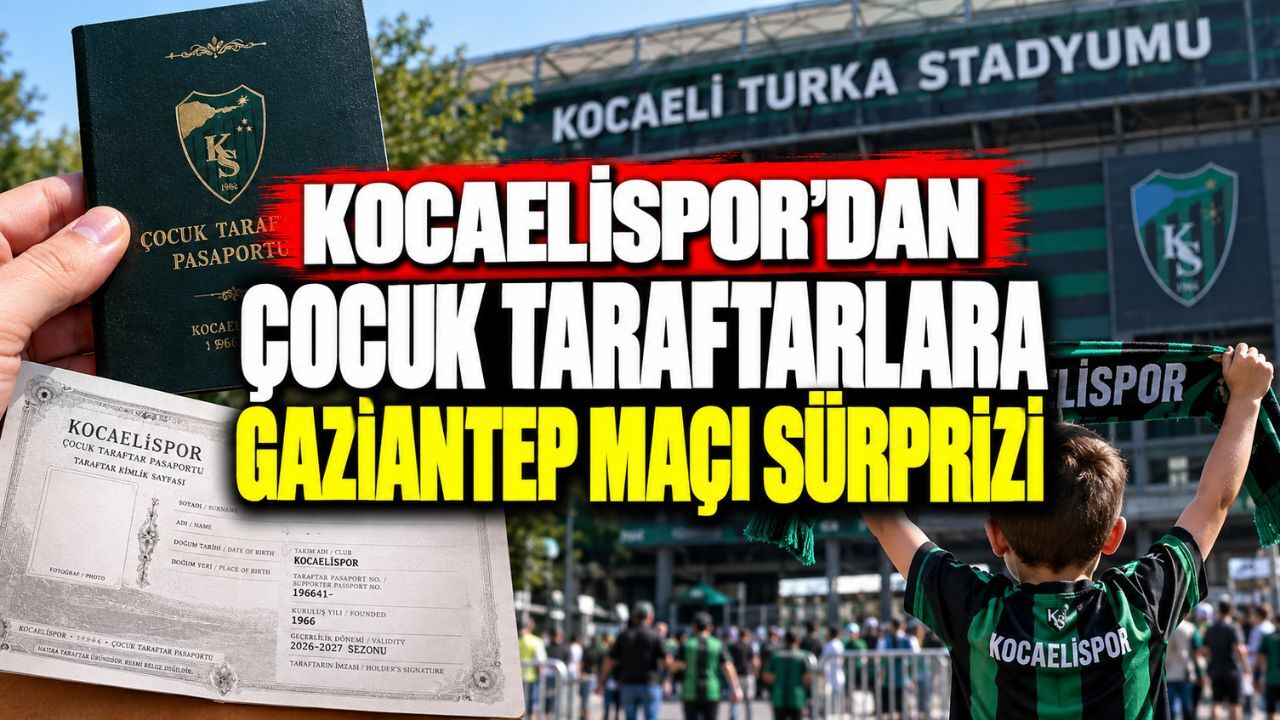 Kocaelispor’dan çocuk taraftarlara Gaziantep maçı sürprizi