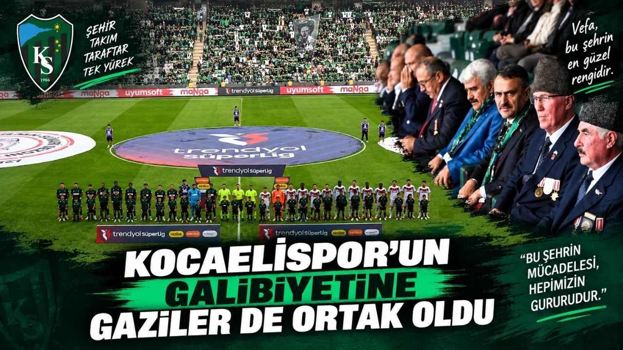 Kocaelispor’un galibiyetine gaziler de ortak oldu