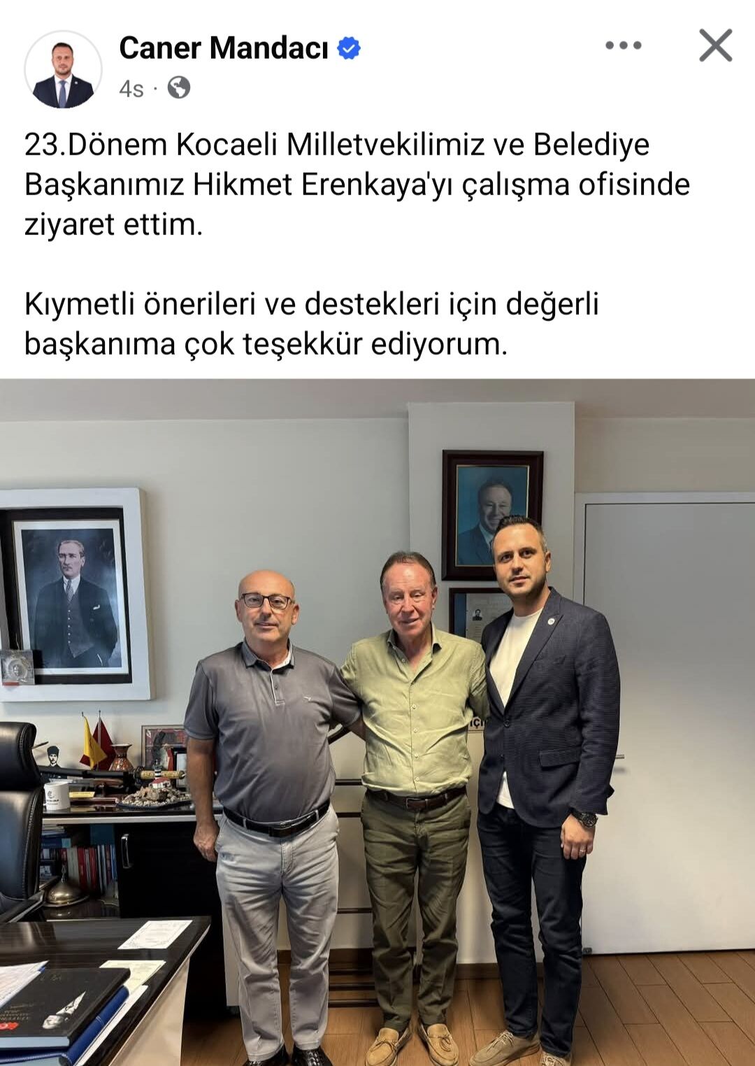 YENİ Parti İzmit İlçe Başkan adayına Erenkaya’dan destek mi?-1