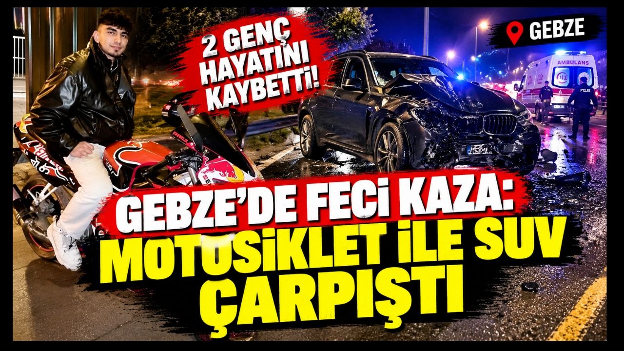 Gebze'de Feci Kaza: Motosiklet ile SUV Çarpıştı, 2 Genç Hayatını Kaybetti