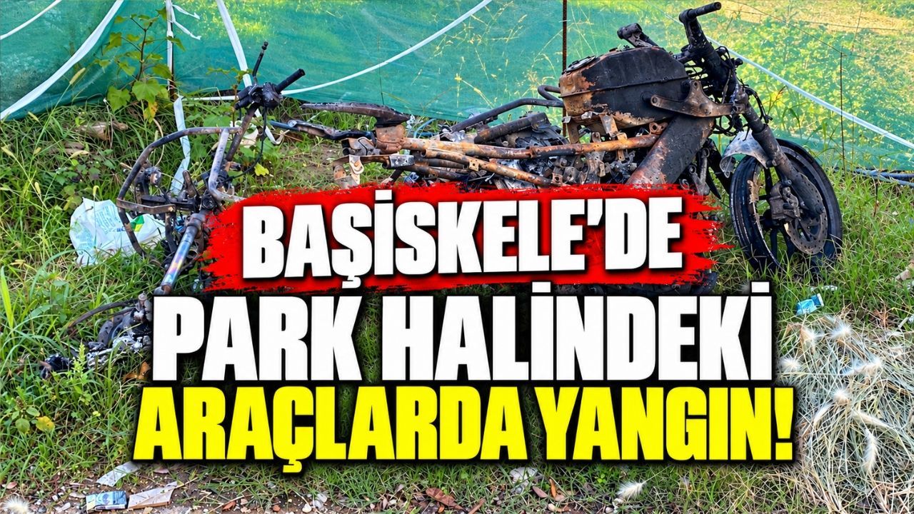 Başiskele’de park halindeki araçlarda yangın!