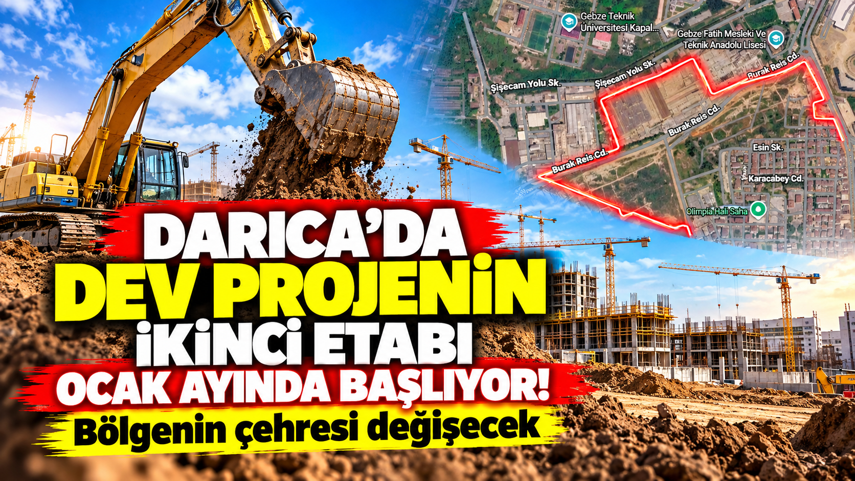 Darıca'da dev projenin ikinci etabı ocak ayında başlıyor! Bölgenin çehresi değişecek