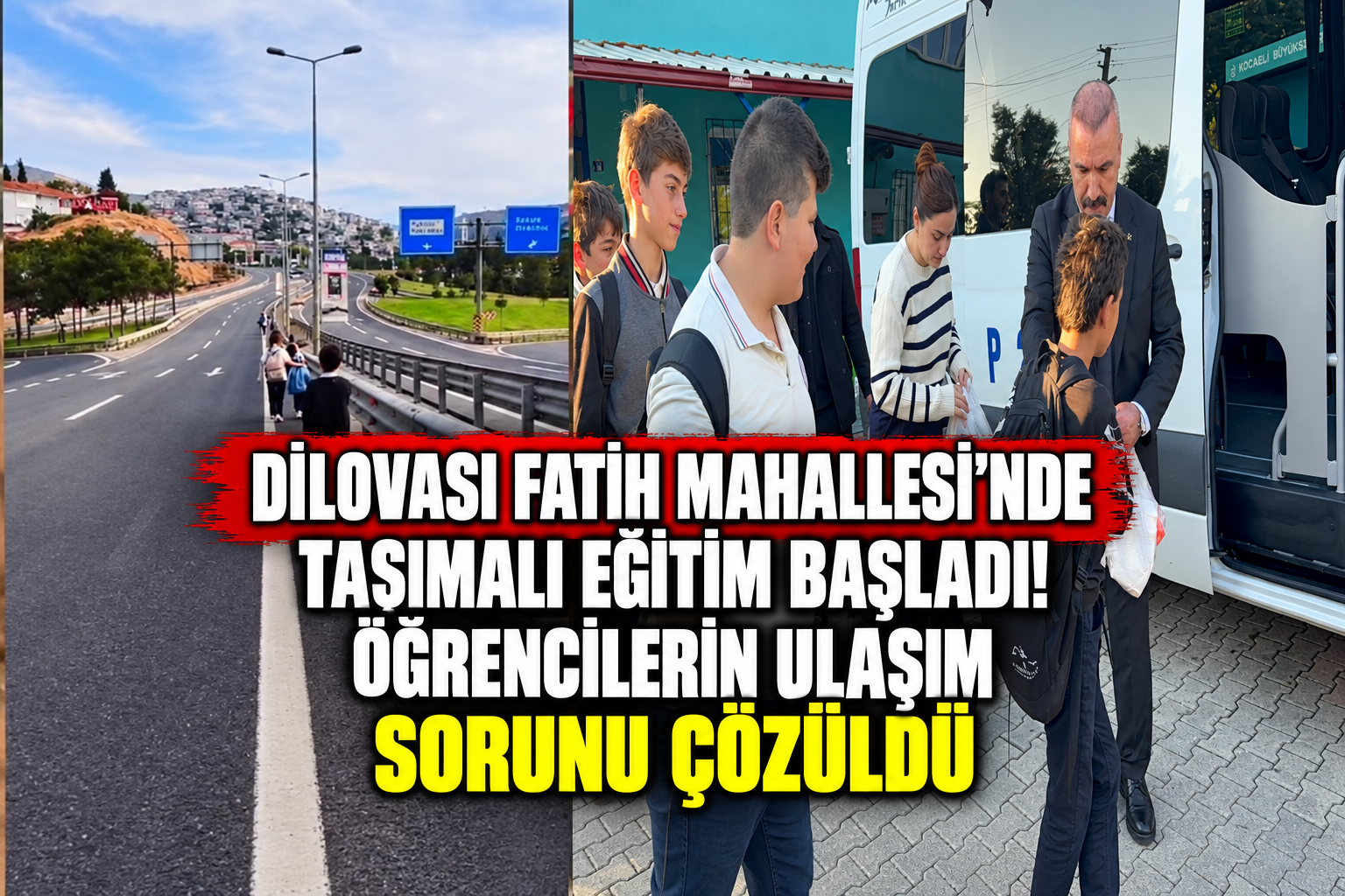 Dilovası Fatih Mahallesi’nde taşımalı eğitim başladı! Öğrencilerin ulaşım sorunu çözüldü