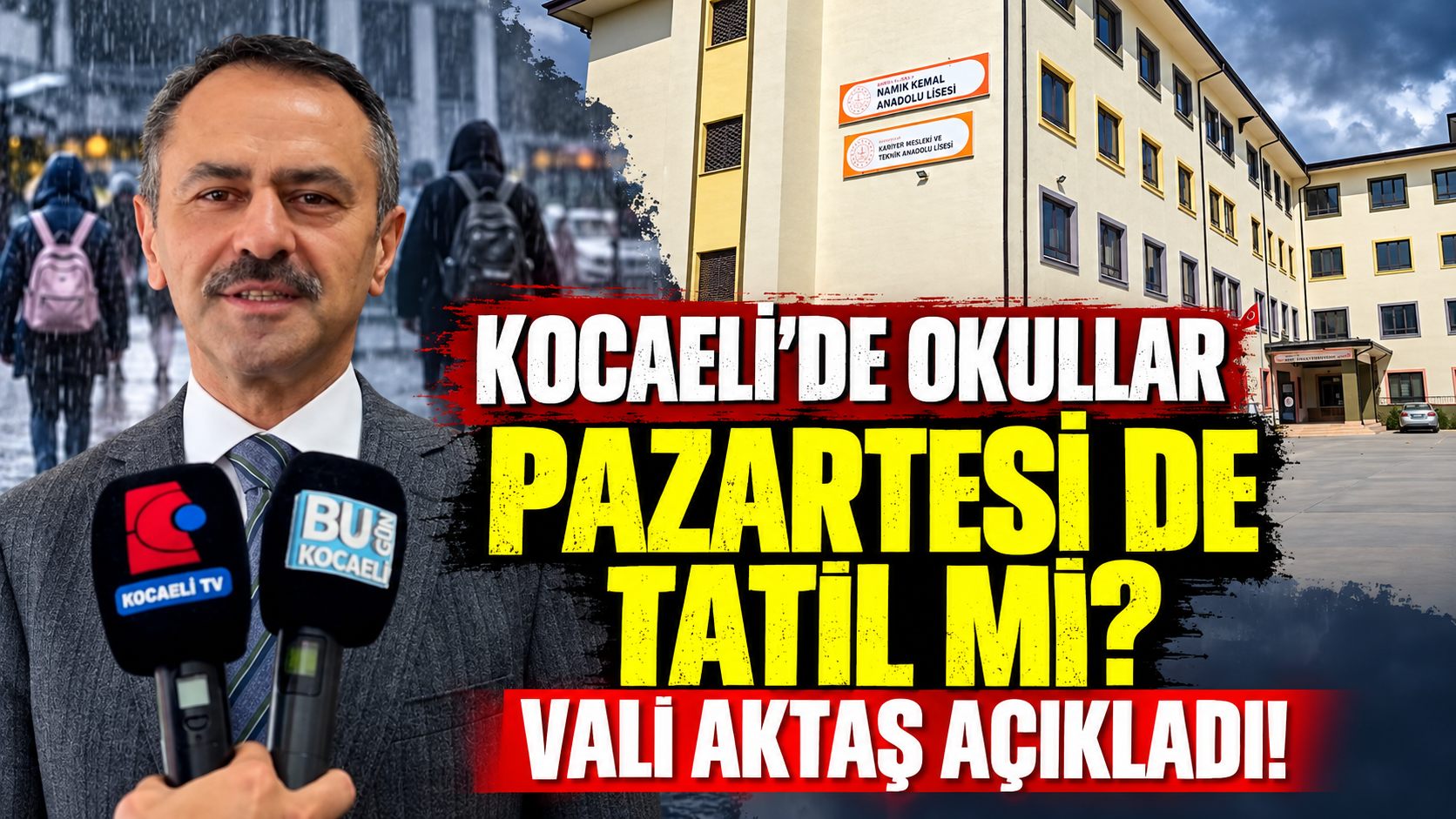 Kocaeli’de Okullar Pazartesi de Tatil mi? Vali Aktaş Açıkladı