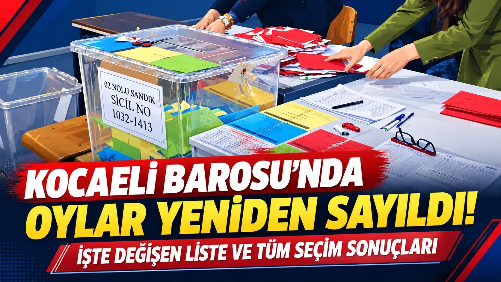 Kocaeli Barosu’nda Oylar Yeniden Sayıldı! İşte Değişen Liste ve Tüm Seçim Sonuçları