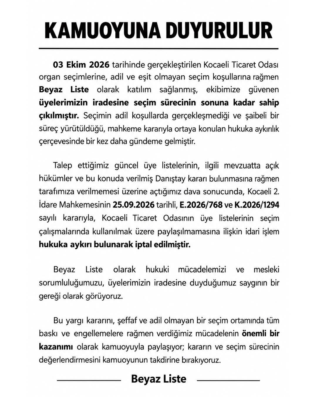 KOTO Seçimlerine Mahkeme Kararı Damga Vurdu-1
