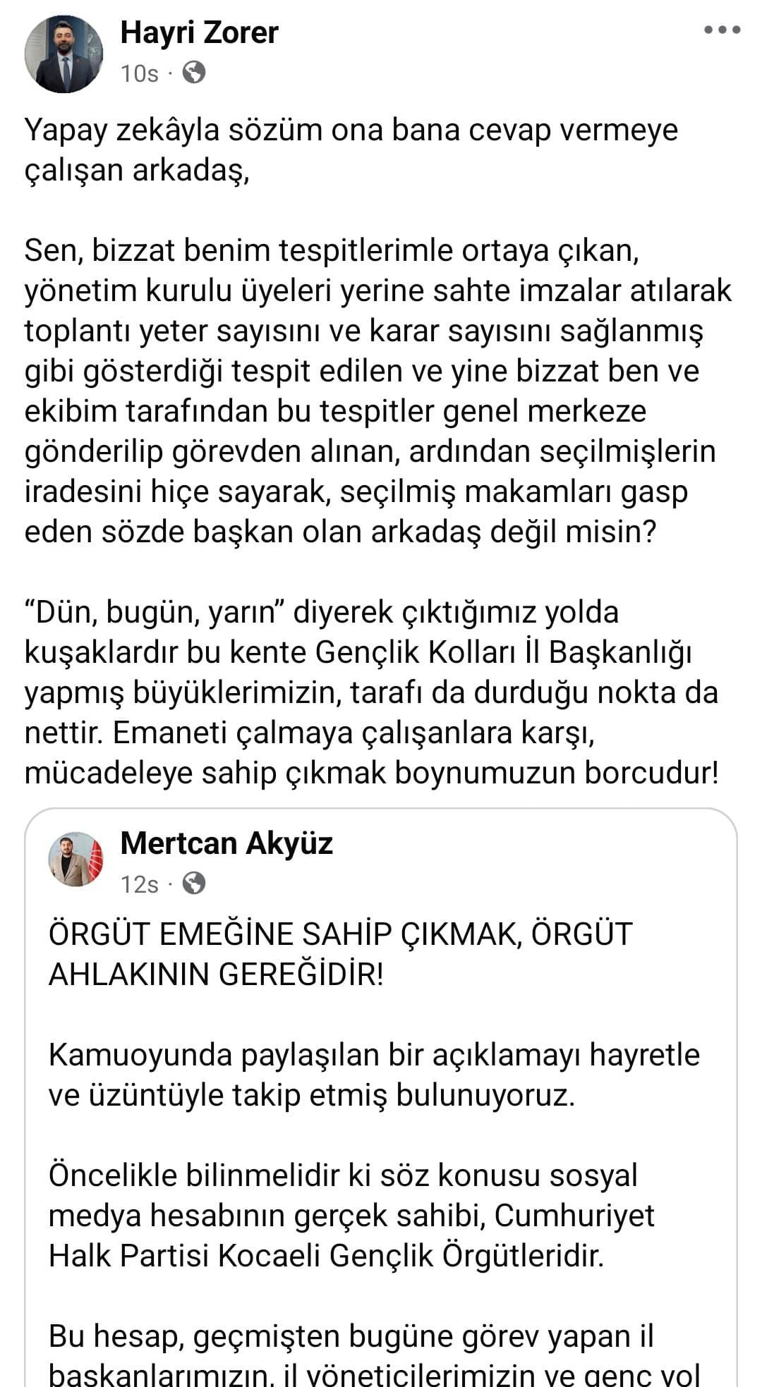 Kocaeli’de CHP ve Yeni Partili Gençler Arasında Sahte İmza Tartışması Büyüyor-1