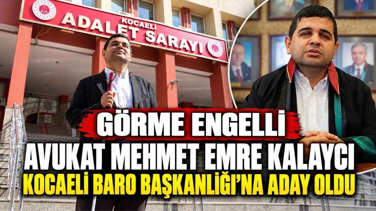 Kocaeli Baro Baskan Adayi Mehmet Emre Kalayci Siyah Kod