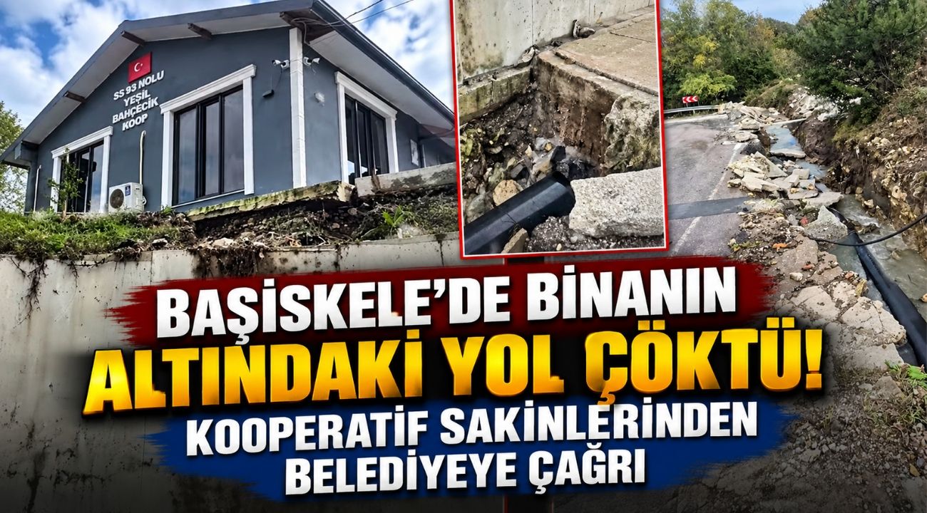Başiskele’de Binanın Altındaki Yol Çöktü! Kooperatif Sakinlerinden Belediyeye Çağrı