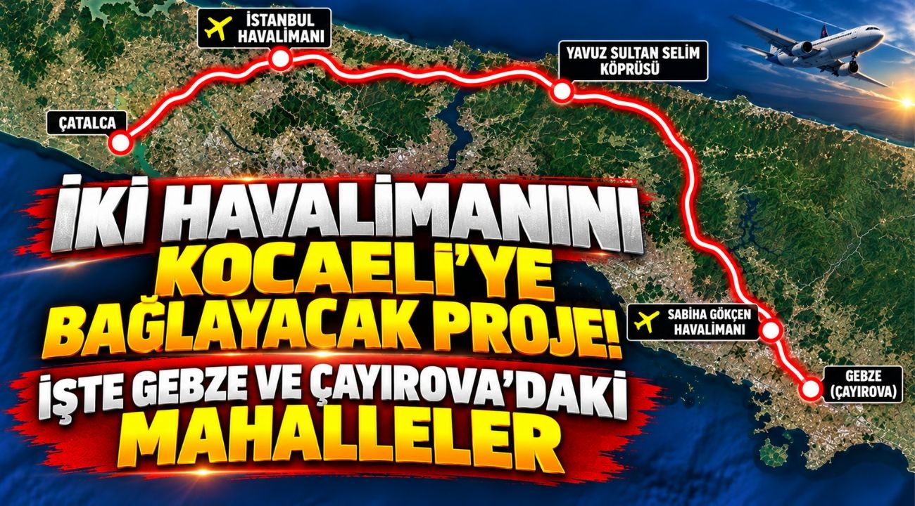 İki Havalimanını Kocaeli'ye Bağlayacak Proje! İşte Gebze ve Çayırova'daki Mahalleler