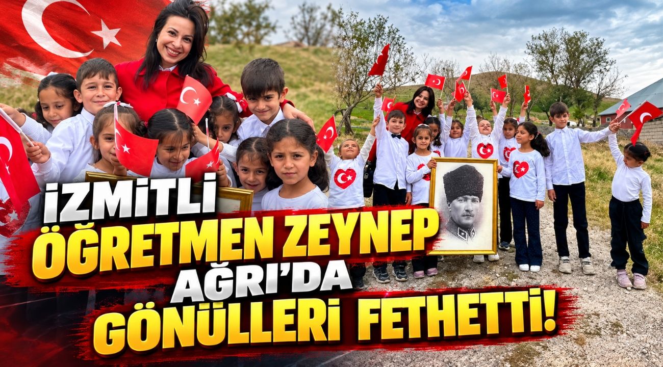 İzmitli Öğretmen Zeynep, Ağrı'da Gönülleri Fethetti! Cumhuriyet Bayramı Kutlamaları Göz Doldurdu