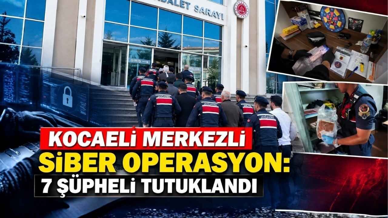 Kocaeli̇ Merkezli̇ Si̇ber Operasyon 7 Şüpheli̇ Tutuklandi