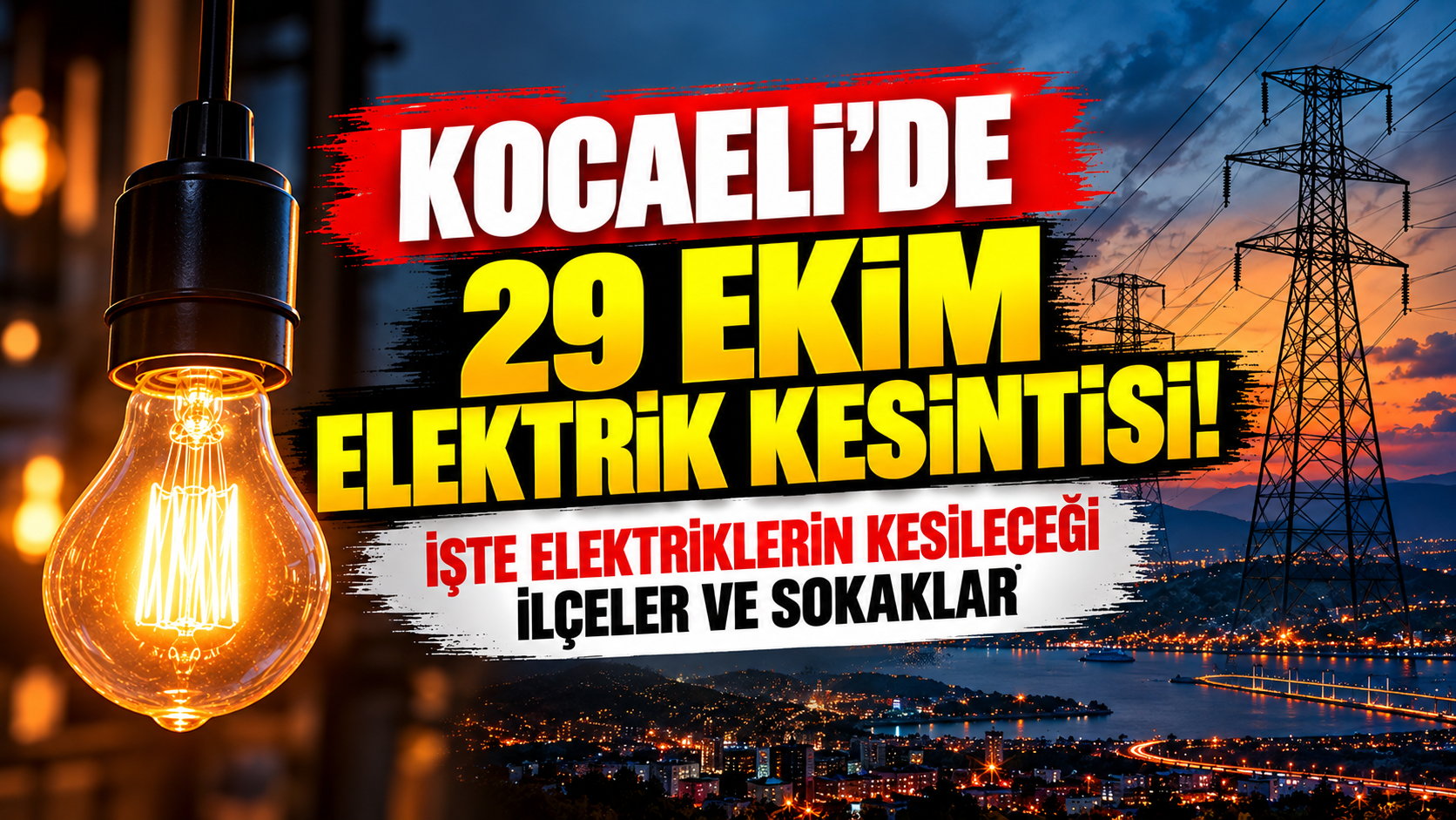 Kocaeli'de 29 Ekim elektrik kesintisi! İşte elektriklerin kesileceği ilçeler ve sokaklar