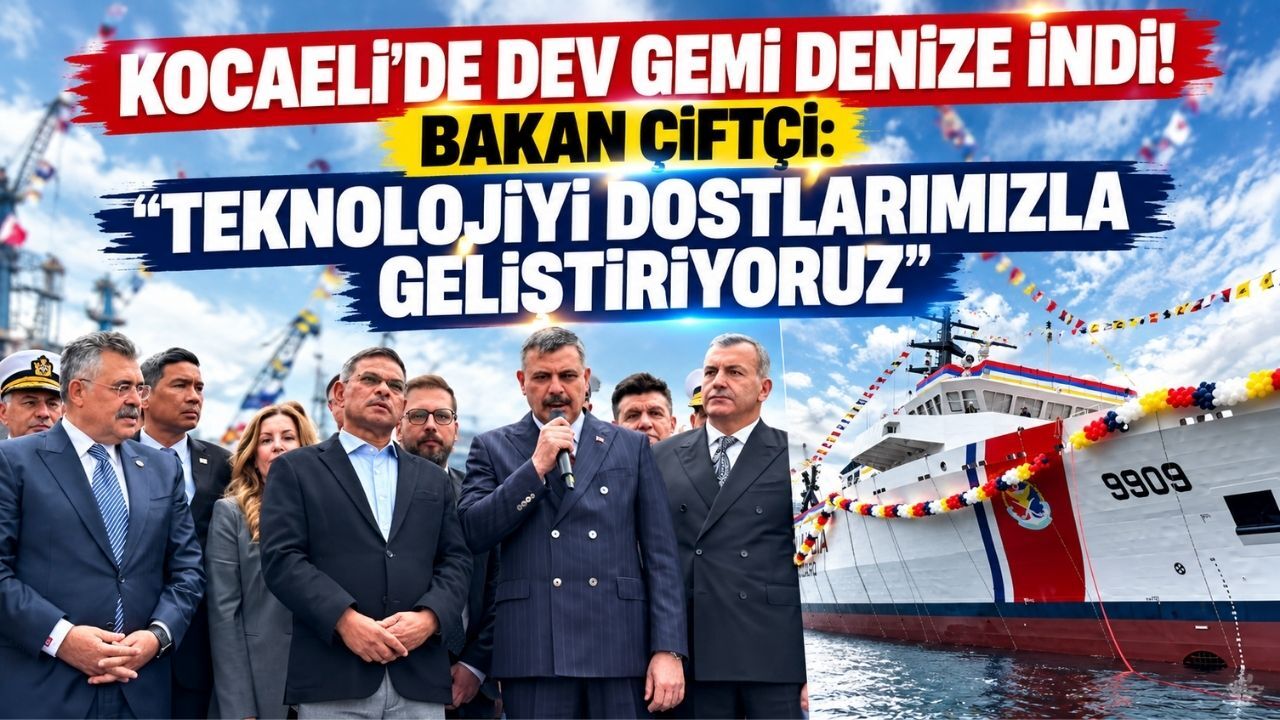 Kocaeli̇’de Dev Gemi̇ Deni̇ze İndi̇ Bakan Çi̇ftçi̇ Teknoloji̇yi̇ Dostlarimizla Geli̇şti̇ri̇yoruz