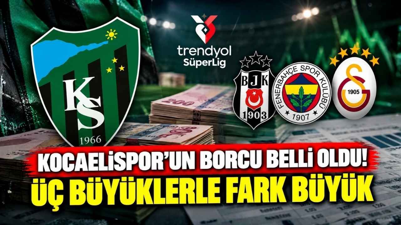 Kocaelispor’un Borcu Belli Oldu! Üç Büyüklerle Fark Büyük