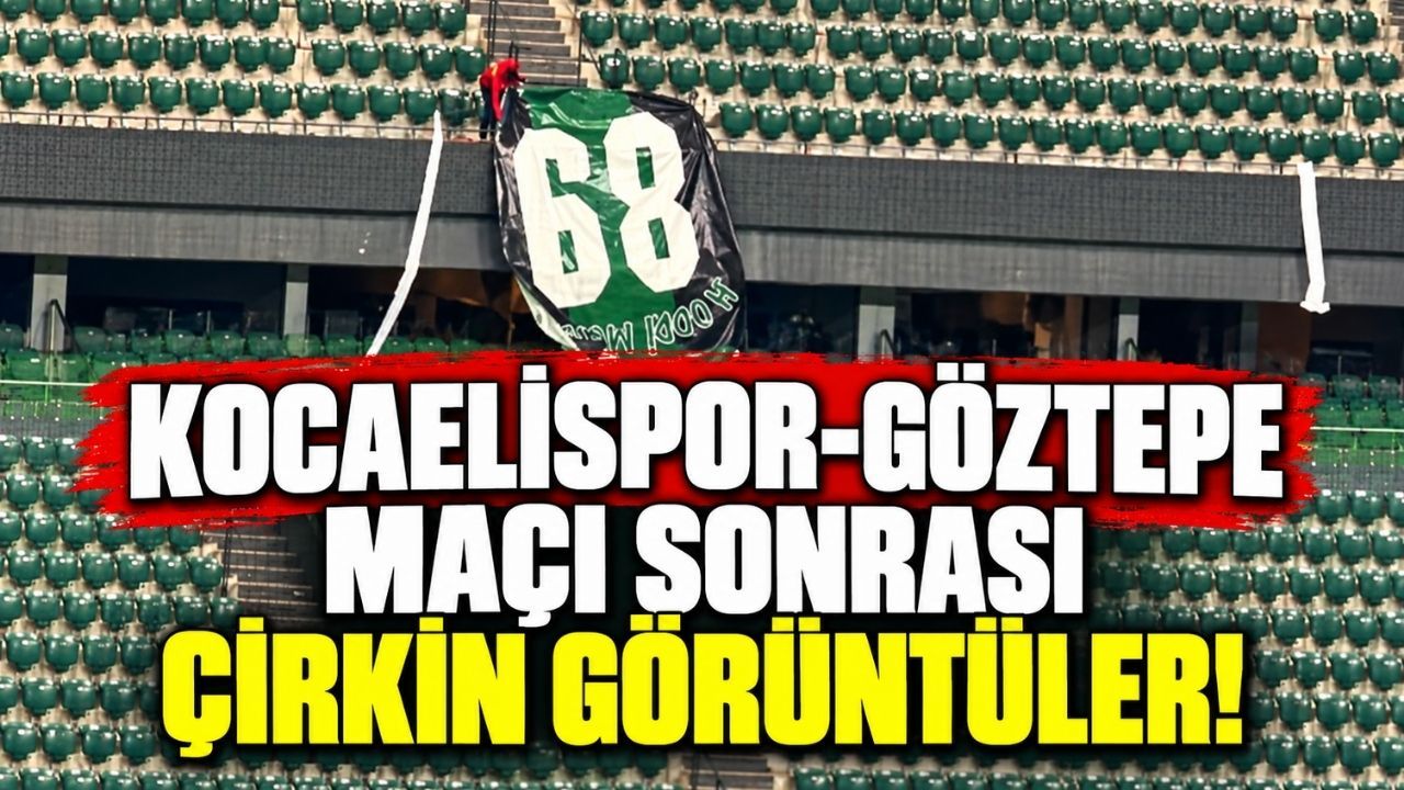 Kocaelispor-Göztepe maçı sonrası çirkin görüntüler!