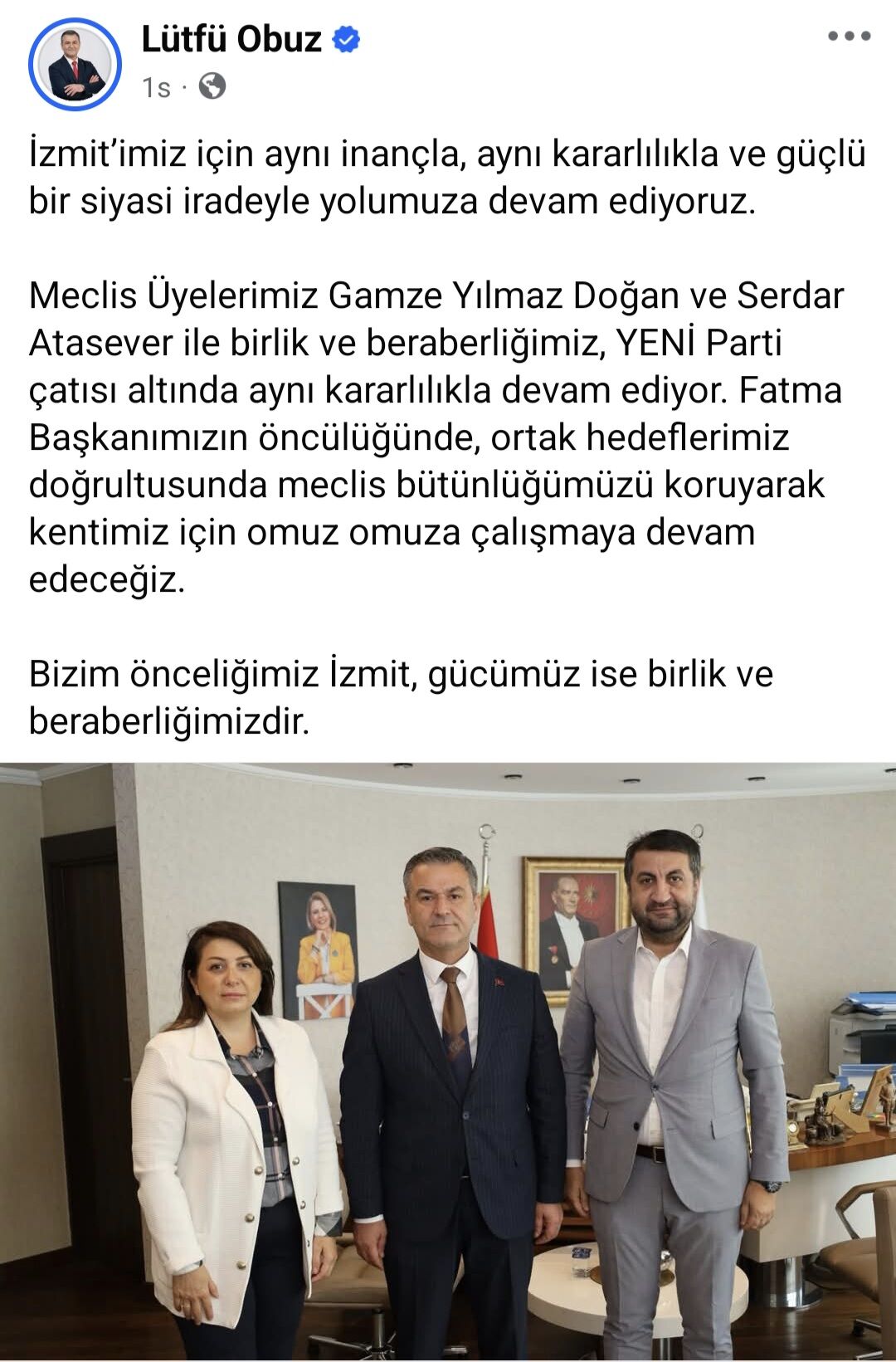 Lütfü Obuz’dan “Fatma Başkanımız” Mesajı-1