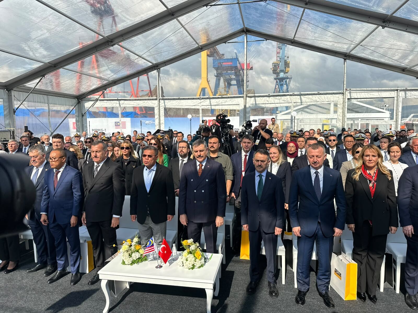 Kocaeli’de Dünya Çapında Tören: Bakan Çiftçi Dev Gemiyi Denize İndirdi-1