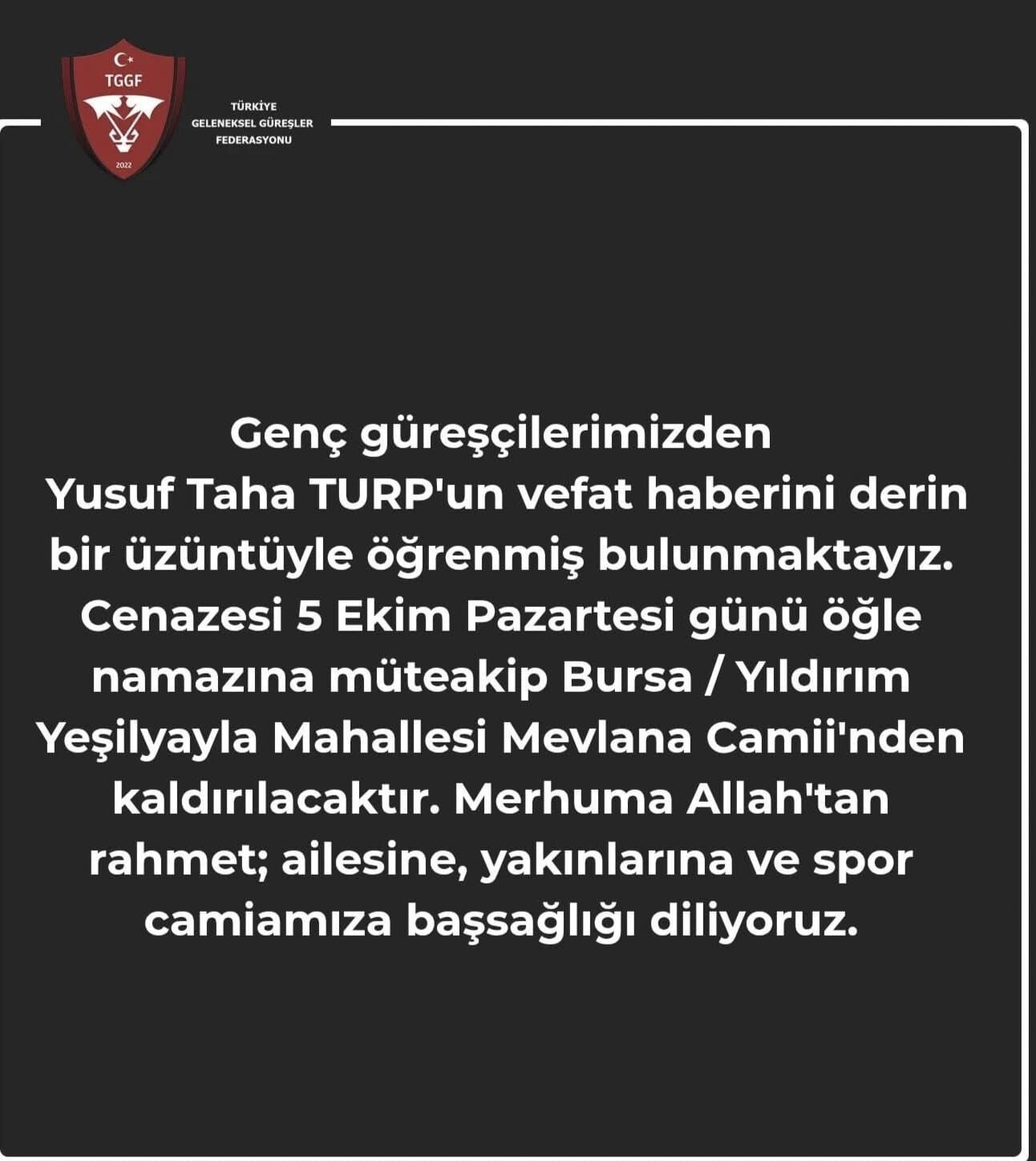 Şampiyon Güreşçi Yusuf Taha Turp 13 Yaşında Hayatını Kaybetti-2